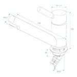 Mengkraan Keramik Trend E diameter 33 mm chroom x5 stuks