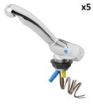 Koudwaterkraan Keramik Style 12V diameter 33 mm chroom x5 stuks