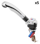 Mengkraan Keramik Deluxe diameter 27 mm chroom/zwart x5 stuks