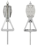 Caravanhoeksteun 1000kg 605x280mm H:470mm incl. stabilisatievoet en verlengd uitdraaimechanisme