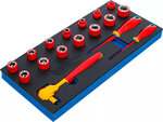 VDE-dopsleutel- en schroevendraaierset 10 mm (3/8) 17-dlg