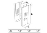 Magnetische handschoen- en zakdoekdoos houder 253 x 143 x 95 mm