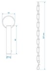 Grendelpen met ketting diameter 14,3mm
