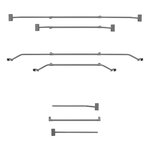 Afdekzeilbeugel metaal uitschuifbaar 100-155cm voor aanhangerzeil