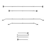 Afdekzeilbeugel metaal uitschuifbaar 152-220 cm voor aanhangerzeil