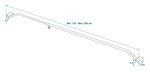 Afdekzeilbeugel aluminium uitschuifbaar 132-204cm voor aanhangerzeil