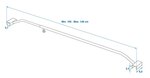 Afdekzeilbeugel aluminium uitschuifbaar 108-146cm voor aanhangerzeil