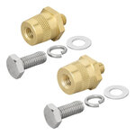 Accupolen set (+) en (-) messing schroefbaar M8 met bout en ring