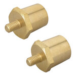 Accupolen set (+) en (-) messing schroefbaar M6