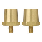 Accupolen set (+) en (-) messing schroefbaar M6