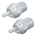 Accupolen set (+) en (-) zink schroefbaar M6