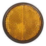 Reflector oranje 58mm zelfklevend met grondplaat x10 stuks