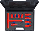 Bgs Technic VDE-dopsleutelbitset aandrijving binnenvierkant (3/8) (1/2) binnenzeskant 4-10 mm 10-dlg