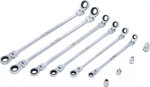 Bgs Technic Ratel knie ringsleutelset 8 - 19 mm 10-dlg