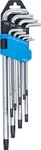 Bgs Technic Stiftsleutelset  extra lang T-profiel (voor Torx) met boring T10 - T50 9-dlg