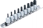 Dopsleutelbitset 6,3 (1/4) TS-profiel (voor Torx-plus) met boring 9-dlg