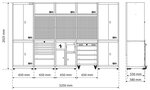 Wandsysteem Flex hout 5 modules