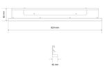 Afdekking voor verlichting voor LED-elementen hoekelement 624 mm