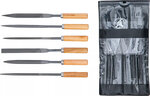 Sleutlvijlen-set houten heft 100 mm 6-dlg