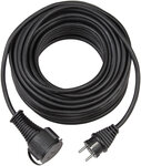 Rubberen verlengsnoer IP44 25m zwart H05RR-F 3G1,5