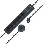 Comfort Switch Stekkerdoos 6 voudig anthraciet 2m H05VV-F 3G1,5