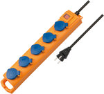 SL 554 DE IP54 Tafelcontactdozenblok 5-voudig geel/blauw 2m H07RN-F3G1,5 met schakelaar