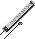 8-voudig zwart/lichtgrijs 3m H05VV-F 3G1,5 19-formaat