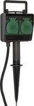 Tuincontactdoos met aardspies IP44 2-voudig 1,4m H07RN-F 3G1,5