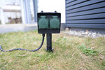 Tuincontactdoos met aardspies IP44 2-voudig 1,4m H07RN-F 3G1,5