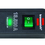 Stekkerdoos met overspanningsbeveiliging 3-voudig antraciet 1,5m 13.500A H05VV-F 3G1,5 Polyethyleen zak