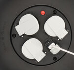 Kabelhaspel VL2-X 3-voudig met USB zwaart 10m H05VV-F 3G1,5