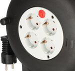 Vario kabelbox VL2-X 4-voudig 10m H05VV-F3G1.5 zwart lichtgrijs