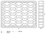 Bgs technic Rubberen pad voor hefplatforms 160 x 120 x 20 mm