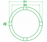 Groove Nut Socket met externe Tooth, KM1