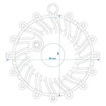 Waarschuwings-disk 16LED oranje