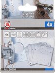 Set scharnierreparatieplaten roestvrij staal 4-dlg