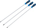 Schroevendraaierset extra lang sleuf kruiskop PH, T-profiel (voor Torx) 3-dlg