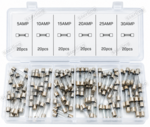 Sterling Assortiment Snelsluitingen Glaszekering 5 Amp- 30 Amp 120 Stuks