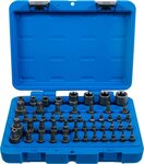 Bit- en dopsleutelset E-profiel / T-profiel (voor Torx) / T-profiel (voor Torx) mt boring / TP-profiel (voor Torx Plus) 52-dlg