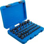 Bit- en dopsleutelset E-profiel / T-profiel (voor Torx) / T-profiel (voor Torx) mt boring / TP-profiel (voor Torx Plus) 52-dlg