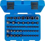 Bit- en dopsleutelset E-profiel / T-profiel (voor Torx) / T-profiel (voor Torx) mt boring / TP-profiel (voor Torx Plus) 52-dlg