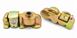 Double stud fitting with thread