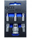 Bgs Technic Schroevendraaier bitset (3/8) aandrijving buitenzeskant veeltand (voor XZN) 6-dlg