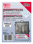 Bgs Technic Diamantvijlset recht 140 x 3 mm 10-delig