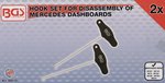 Bgs Technic Haak Set voor demontage van Mercedes Dashboards 2 delig