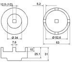 Bgs Technic Draagarm kogelgewricht sleutel voor Mercedes-Benz M-klasse