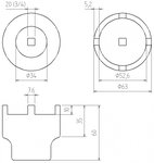 Bgs Technic Draagarmkroonmoersleutel voor Mercedes-Benz M-klasse