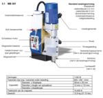 Magneetboormachine 330x260x450mm