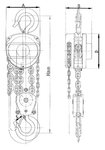 Kettingtakel handbediend 1 ton 6 meter