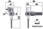 Haakse bitshouder 75Nm